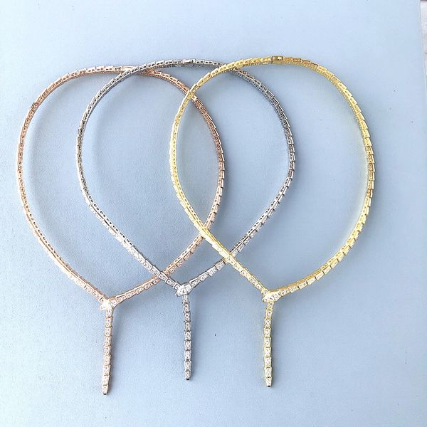 dinner party chokers thin necklace designer collection new style luxury jewelry women lady full diamond plated gold snake snakelike collar c, Silver
dinner party chokers thin necklace designer collection new style luxury jewelry women lady full diamond plated gold snake snakelike collar c, Silver