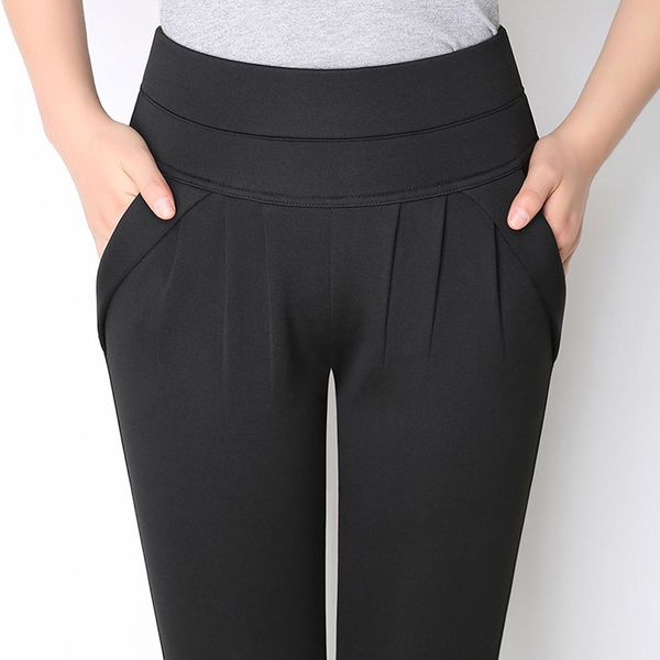 capris new plus size women high waist pants loose stretch harem pants female casual long trousers classic pleated pocket office pants, Black;white
capris new plus size women high waist pants loose stretch harem pants female casual long trousers classic pleated pocket office pants, Black;white