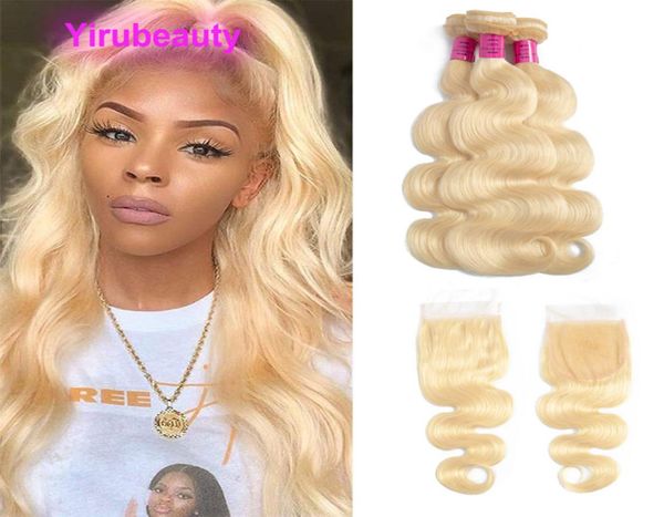 brazilian virgin human hair extensions blonde 3 bundles with 4x4 lace closure middle three part body wave 613 color1264220, Black;brown 
brazilian virgin human hair extensions blonde 3 bundles with 4x4 lace closure middle three part body wave 613 color1264220, Black;brown