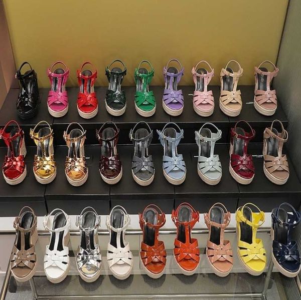 designers cassandra tribute sandals lady women patent leather wedge espadrilles 14cm high heels strappy roman slides pump ankle strap buckle, Black
designers cassandra tribute sandals lady women patent leather wedge espadrilles 14cm high heels strappy roman slides pump ankle strap buckle, Black