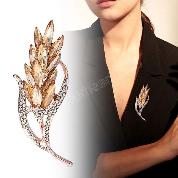 luxury crystal wheat ear brooch shiny rhinestone brooches scarf buckle collar pins clothing accessories women men party jewelry, Gray
luxury crystal wheat ear brooch shiny rhinestone brooches scarf buckle collar pins clothing accessories women men party jewelry, Gray
