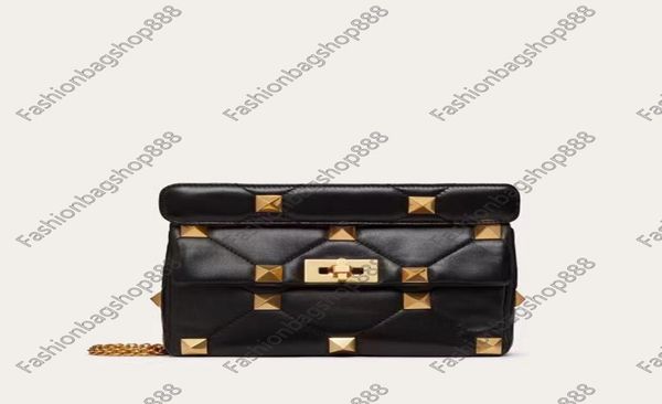 fashion designer messenger bag handbags one shoulder roman stud metal rivet chain bag quilted sheepskin handbag removable shoulder5861515
fashion designer messenger bag handbags one shoulder roman stud metal rivet chain bag quilted sheepskin handbag removable shoulder5861515