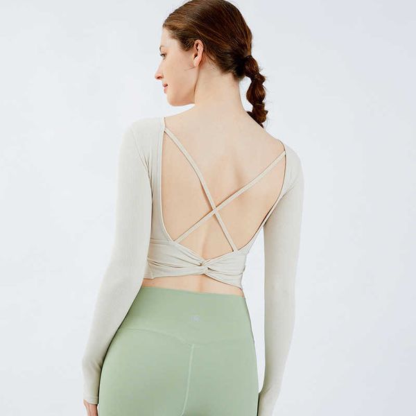 net red yoga suit with breast pad spring and autumn women's long sleeve professional high-end sports running suit beautiful back fitnes, Gray
net red yoga suit with breast pad spring and autumn women's long sleeve professional high-end sports running suit beautiful back fitnes, Gray