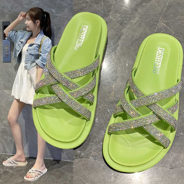sandals fashion candy colored cross diamond slippers for womens summer outdoor sandals new slides with soft soles flip flops 230417, Black
sandals fashion candy colored cross diamond slippers for womens summer outdoor sandals new slides with soft soles flip flops 230417, Black