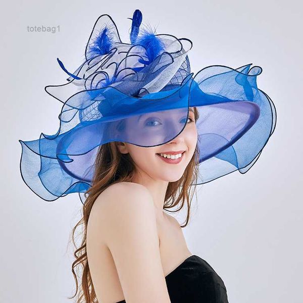 wide brim hat summer new ougen yarn sunshade hat women's flower mesh fashion sunscreen sun cap 91ov, Blue;gray
wide brim hat summer new ougen yarn sunshade hat women's flower mesh fashion sunscreen sun cap 91ov, Blue;gray