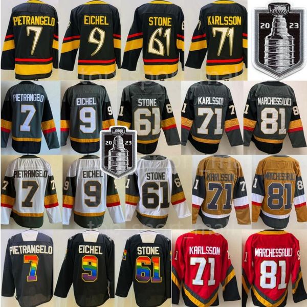 2023 stanley cup final hockey men 9 jack eichel jerseys 7 alex pietrangelo 71 william karlsson 61 mark stone 81 jonathan marchessault gold g, Black;red
2023 stanley cup final hockey men 9 jack eichel jerseys 7 alex pietrangelo 71 william karlsson 61 mark stone 81 jonathan marchessault gold g, Black;red
