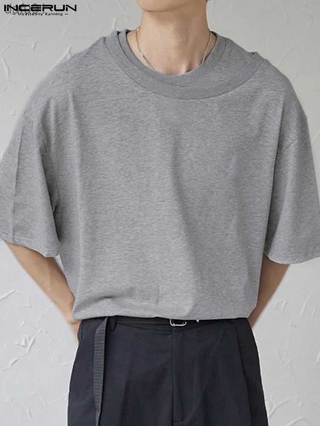 men's t-shirts incerun men t shirt solid round neck short sleeve 2023 leisure tee summer streetwear loose korean casual men clothing s, White;black
men's t-shirts incerun men t shirt solid round neck short sleeve 2023 leisure tee summer streetwear loose korean casual men clothing s, White;black