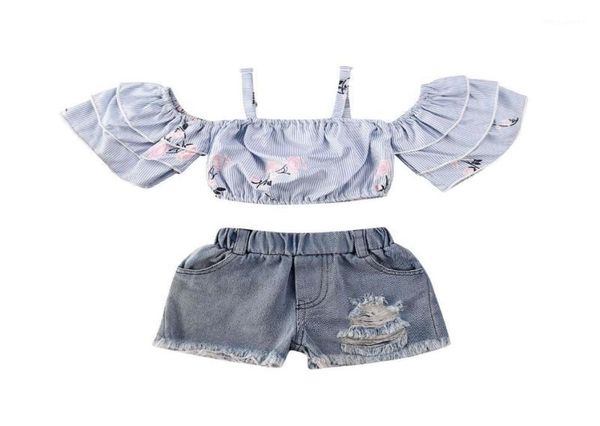 toddler baby kids girls clothes off shoulder tshirt denim skirt shorts outfits baby clothing set19478633, White
toddler baby kids girls clothes off shoulder tshirt denim skirt shorts outfits baby clothing set19478633, White