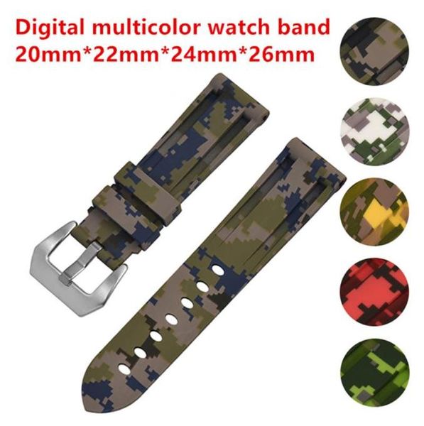 watch bands 20mm 22mm 24mm 26mm camo blue grey for pam rubber silicone straps wristwatch belt bracelets men correa1860784, Black;brown
watch bands 20mm 22mm 24mm 26mm camo blue grey for pam rubber silicone straps wristwatch belt bracelets men correa1860784, Black;brown