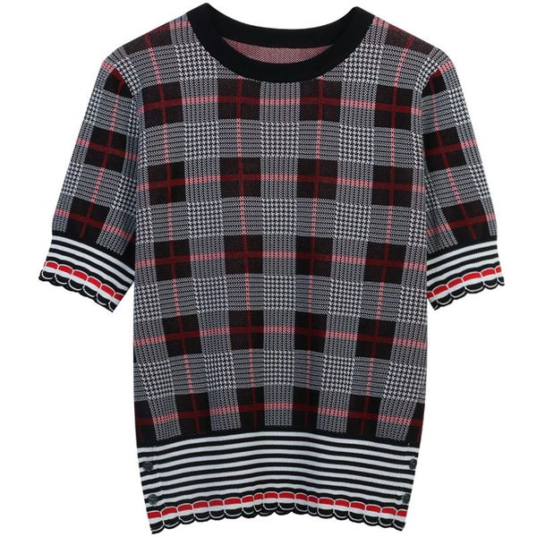 517 l 2023 summer sweaters women's pullover sweater black blue striped crew neck short sleeve brand same style women's xiurong, White;black
517 l 2023 summer sweaters women's pullover sweater black blue striped crew neck short sleeve brand same style women's xiurong, White;black