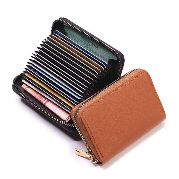card wallet with zipper pu leather bag 12 credit wallet for men women bags, Brown;gray
card wallet with zipper pu leather bag 12 credit wallet for men women bags, Brown;gray