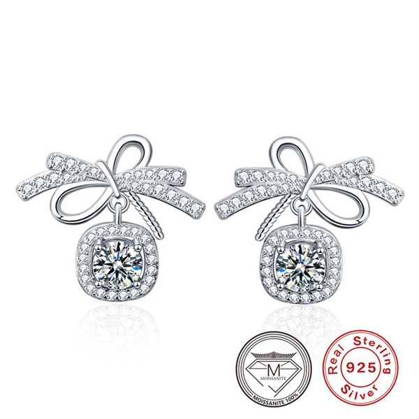 925 sterling silver moissanite earrings bow stud earring jewelry for women ear studs, Golden;silver
925 sterling silver moissanite earrings bow stud earring jewelry for women ear studs, Golden;silver