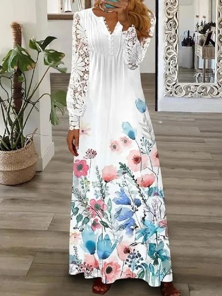 plus size women clothing dress floral print hem dress split thigh puff sleeve loose elegant party, Black;gray
plus size women clothing dress floral print hem dress split thigh puff sleeve loose elegant party, Black;gray