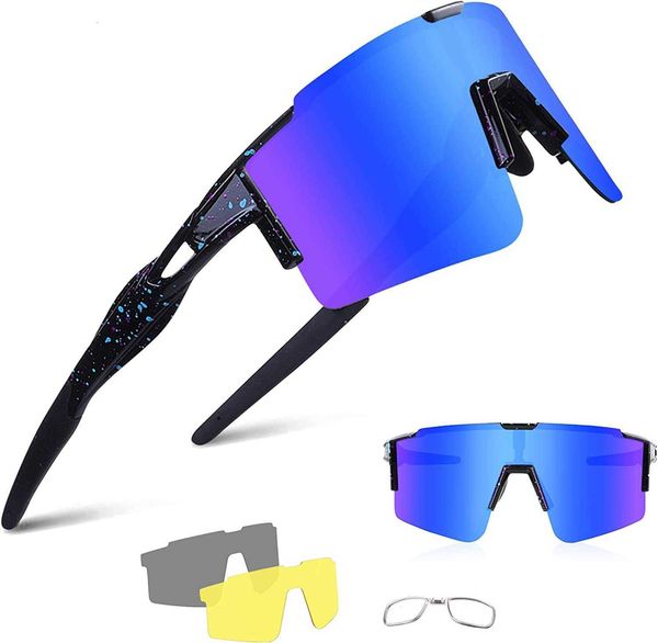 banglong cycling sunglasses polarized sports glasses for men women with 3 interchangeable lenses for running baseball glasses, White;black
banglong cycling sunglasses polarized sports glasses for men women with 3 interchangeable lenses for running baseball glasses, White;black