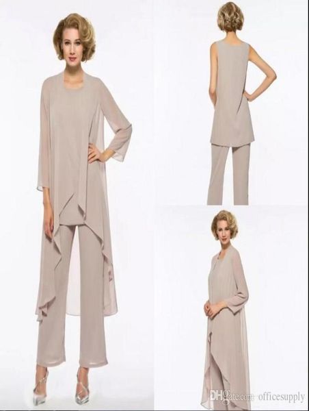 plus size mother of the bride pant suit 3 piece chiffon for beach wedding dress mother dress long sleeves mothers formal gow6042332, Black;red 
plus size mother of the bride pant suit 3 piece chiffon for beach wedding dress mother dress long sleeves mothers formal gow6042332, Black;red