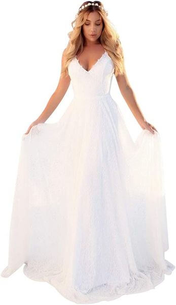 wedding dress for women floral lace bandage backless formal party bridesmaid dress, White
wedding dress for women floral lace bandage backless formal party bridesmaid dress, White
