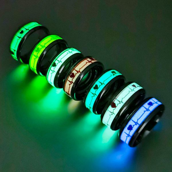 new popular glow in the dark band ring magic luminous finger rings jewelry for lovers gift, Silver
new popular glow in the dark band ring magic luminous finger rings jewelry for lovers gift, Silver