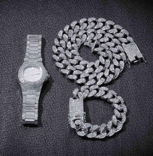 watch necklace bracelet hiphop curb cuban chain gold iced out miami paved rhinestones cz bling rapper for men party jewelry gift x5691597, Black
watch necklace bracelet hiphop curb cuban chain gold iced out miami paved rhinestones cz bling rapper for men party jewelry gift x5691597, Black