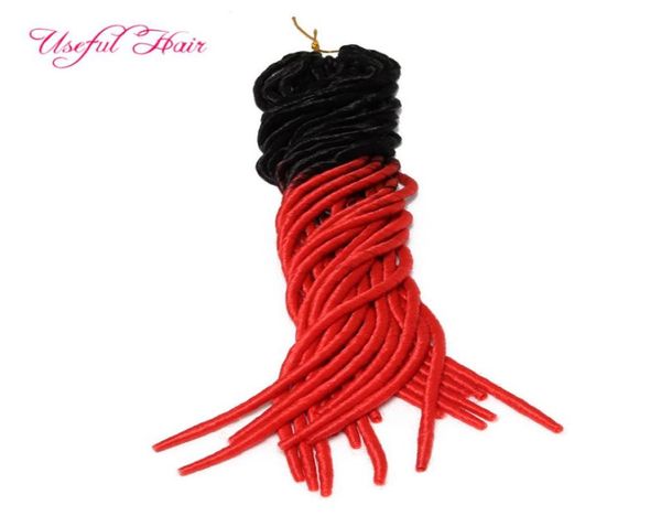 

1b red blank ombre mix color faux locs soft extension braid in bundles dreadlocks synthetic braiding crochet braids hair marley ha8347619, Black