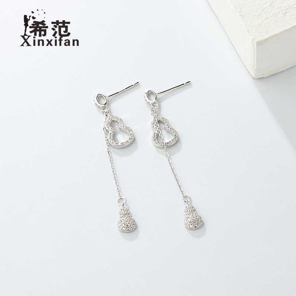 sterling silver double gourd earrings female internet celebrity temperament french light luxury long tassel gourd earrings fashionable, Golden
sterling silver double gourd earrings female internet celebrity temperament french light luxury long tassel gourd earrings fashionable, Golden