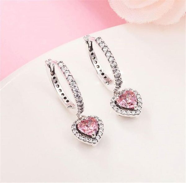 925 sterling silver sparkling halo heart hoop earrings fits european pandora style jewelry fashion earrings4793769, Golden;silver
925 sterling silver sparkling halo heart hoop earrings fits european pandora style jewelry fashion earrings4793769, Golden;silver