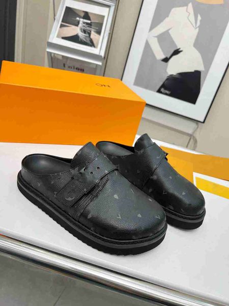 2023 designer men slippers easy mule luxury leather beach summer adjustable strap sandal slides size eur 38-45 with box, Black
2023 designer men slippers easy mule luxury leather beach summer adjustable strap sandal slides size eur 38-45 with box, Black