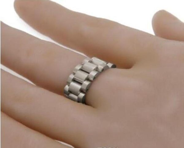 classic men watchband rings stainless steel golden link ring hip hop mens style men ring watches band ring6906247, Silver
classic men watchband rings stainless steel golden link ring hip hop mens style men ring watches band ring6906247, Silver