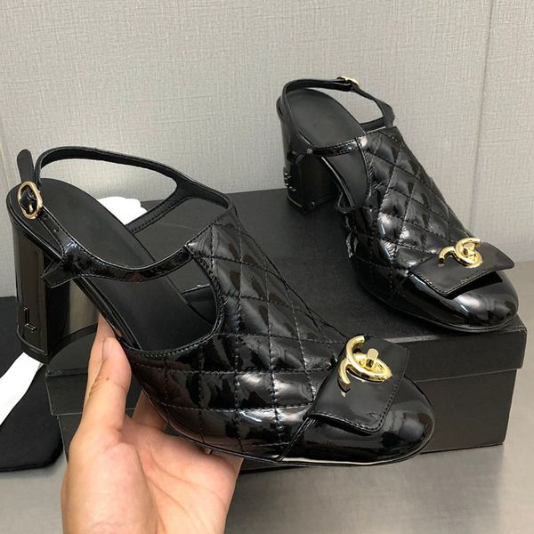 womens slingbacks dress shoes classic sandals designer sheepskin chunky heel 7cm adjustable ankle buckle wedding shoe quilted texture casual, Black
womens slingbacks dress shoes classic sandals designer sheepskin chunky heel 7cm adjustable ankle buckle wedding shoe quilted texture casual, Black