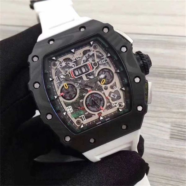 men luxury richads watch milles mechanical business leisure carbon fiber multifunctional glow calendar tape personalized fashion overlordqq, Slivery;black
men luxury richads watch milles mechanical business leisure carbon fiber multifunctional glow calendar tape personalized fashion overlordqq, Slivery;black