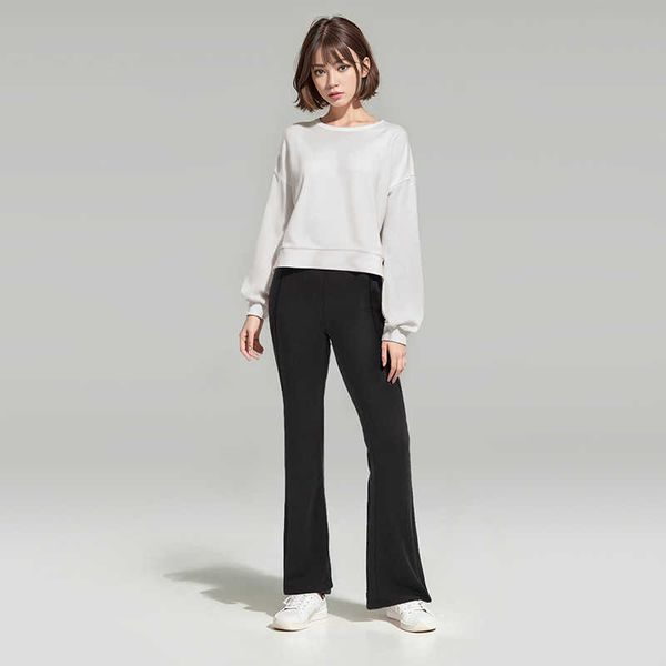 lu-064 yoga suit women's high waisted sports ribbed flared pants high elasticity comfortable tight zippered hems for external wear, White;red
lu-064 yoga suit women's high waisted sports ribbed flared pants high elasticity comfortable tight zippered hems for external wear, White;red