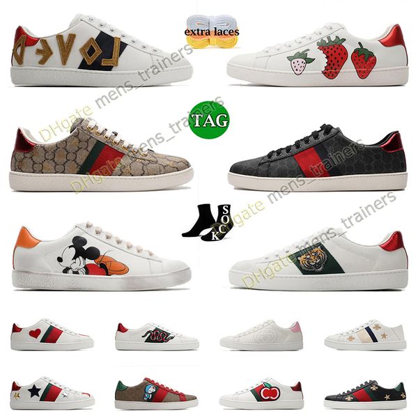 2023 classic designer shoes cartoons bee ace genuine leather flower embroidery stripes mens womens mens luxury platform low casual branded s, Black
2023 classic designer shoes cartoons bee ace genuine leather flower embroidery stripes mens womens mens luxury platform low casual branded s, Black
