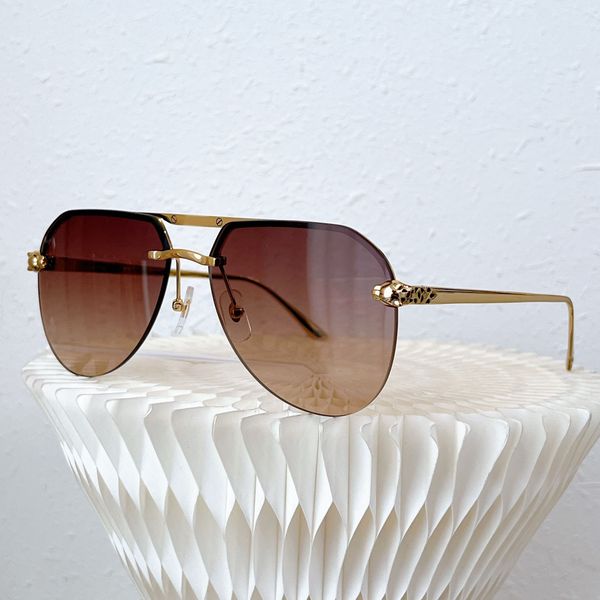 mens cheetah sunglasses half frame pilot lens classic design champagne color gold plated finish leopard head black lacquer leopard size 61 1, White;black
mens cheetah sunglasses half frame pilot lens classic design champagne color gold plated finish leopard head black lacquer leopard size 61 1, White;black