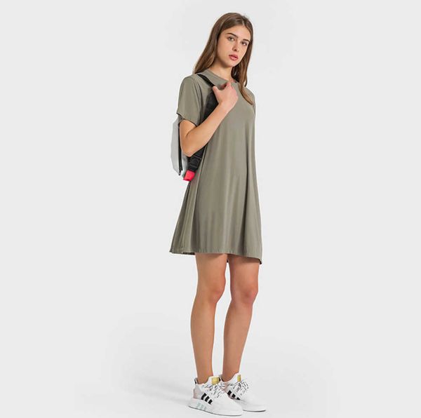 l-159 french round neck yoga clothes outdoor casual dresses skin friendly nake feeling t-shirt dress soft loose pleated skirts leisure high, White
l-159 french round neck yoga clothes outdoor casual dresses skin friendly nake feeling t-shirt dress soft loose pleated skirts leisure high, White