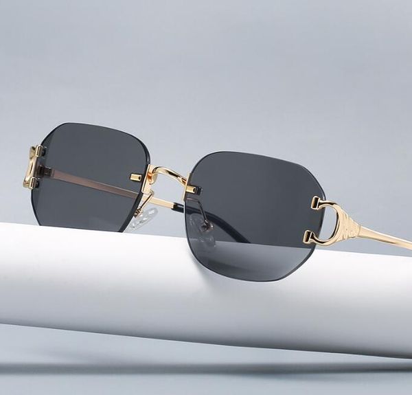 personality irregular trimming rimless sunglasses classic driving style design outdoor decoration shades eyewear, White;black
personality irregular trimming rimless sunglasses classic driving style design outdoor decoration shades eyewear, White;black