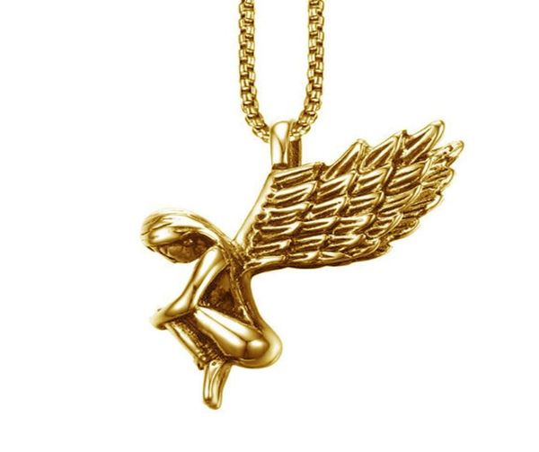 high polished womens angle wing surgical steel pendant necklace gift for girl 18k gold plated271f6340195, Silver
high polished womens angle wing surgical steel pendant necklace gift for girl 18k gold plated271f6340195, Silver