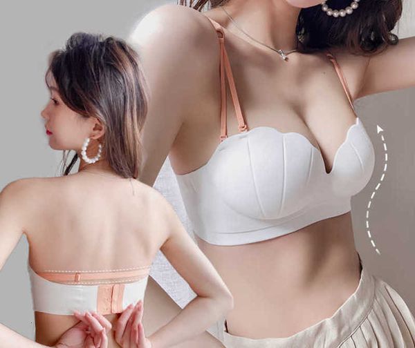 bra strapless underwear women gather small breasts to show large size no steel ring anti-sag white seamless set thick, Red;black
bra strapless underwear women gather small breasts to show large size no steel ring anti-sag white seamless set thick, Red;black