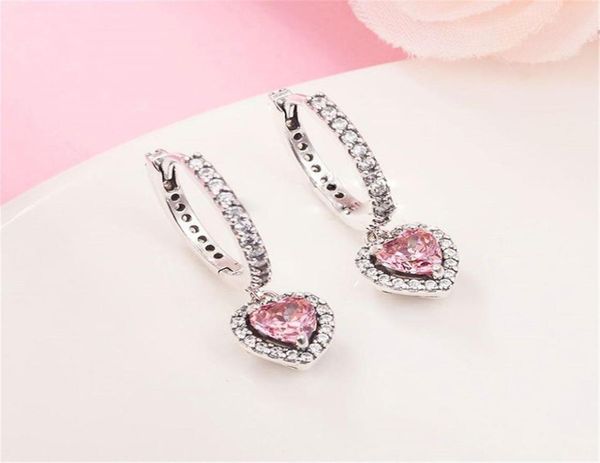 925 sterling silver sparkling halo heart hoop earrings fits european pandora style jewelry fashion earrings6134278, Golden;silver
925 sterling silver sparkling halo heart hoop earrings fits european pandora style jewelry fashion earrings6134278, Golden;silver