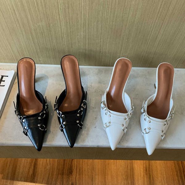 slippers suojialun 2023 spring new brand women slipper fashion thin high heel pointed toe sandal shoes outdoor dress mules 230511, Black
slippers suojialun 2023 spring new brand women slipper fashion thin high heel pointed toe sandal shoes outdoor dress mules 230511, Black
