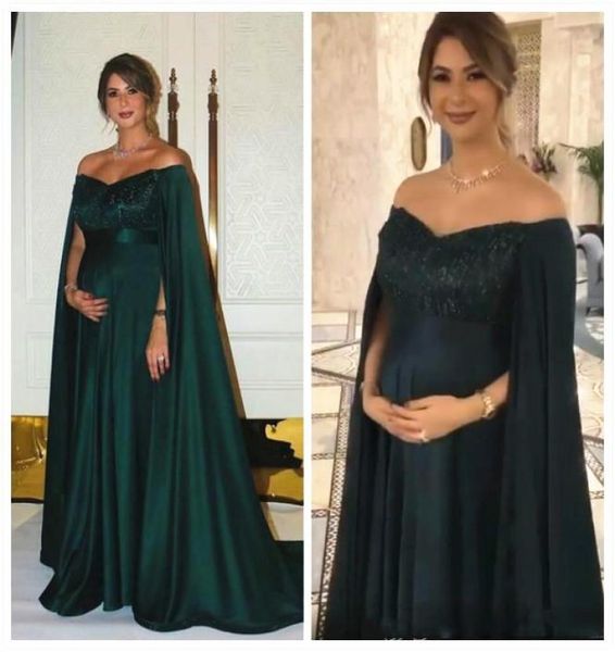 dark green pregnant maternity evening dresses with cape off shoulder floor length party gowns baby shower prom dresses 1266877537, Black;red
dark green pregnant maternity evening dresses with cape off shoulder floor length party gowns baby shower prom dresses 1266877537, Black;red
