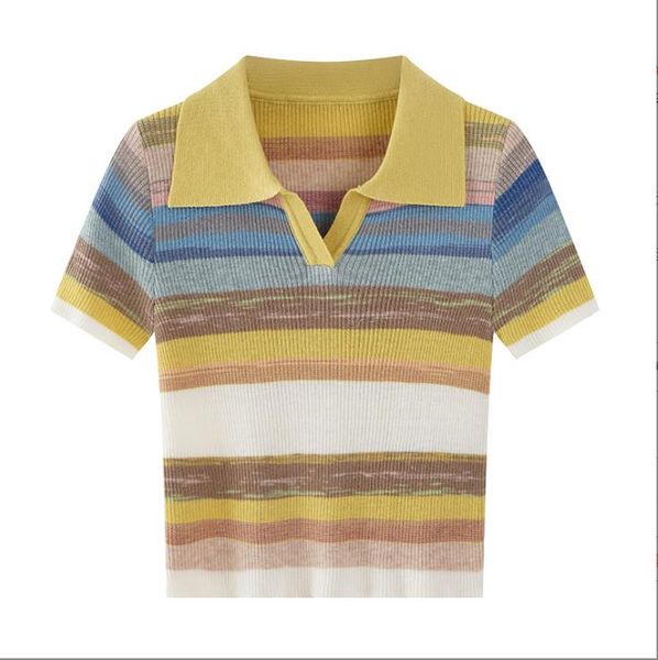 516 l 2023 summer sweaters women's pullover sweater blue pink lapel neck short sleeve brand same style women's xiurong, White;black
516 l 2023 summer sweaters women's pullover sweater blue pink lapel neck short sleeve brand same style women's xiurong, White;black