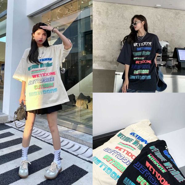 lanbos we11done summer new rainbow bullet screen letter men's and women's welldone short sleeve round neck fashion brand t-shirt, Black;white
lanbos we11done summer new rainbow bullet screen letter men's and women's welldone short sleeve round neck fashion brand t-shirt, Black;white