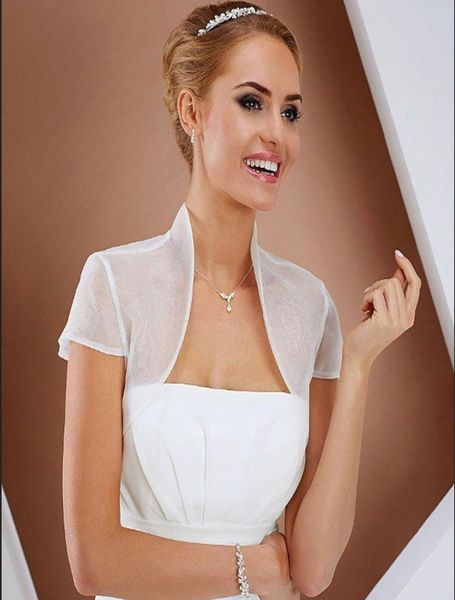 short sleeve women wedding dress jacket organza bridal bolero jackets spring summer bridal party shrug shawl5610666, White
short sleeve women wedding dress jacket organza bridal bolero jackets spring summer bridal party shrug shawl5610666, White