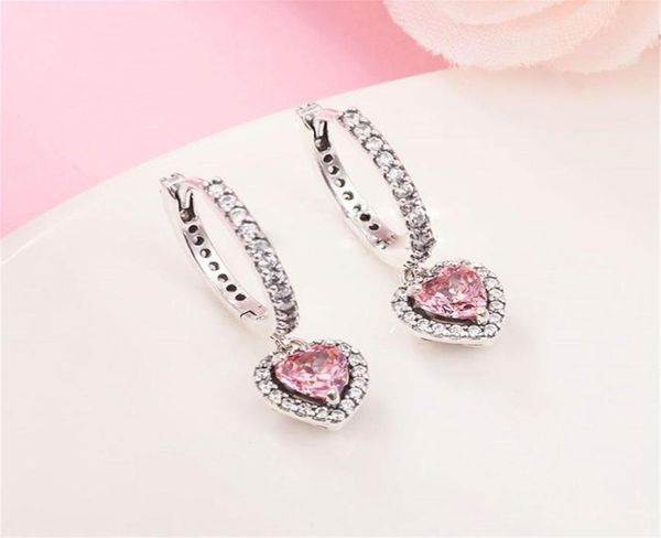 925 sterling silver sparkling halo heart hoop earrings fits european pandora style jewelry fashion earrings8260902, Golden;silver
925 sterling silver sparkling halo heart hoop earrings fits european pandora style jewelry fashion earrings8260902, Golden;silver