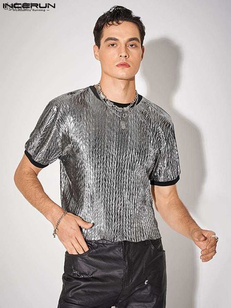 men's t-shirts incerun 2023 handsome men vertical strip hollow camiseta fashion flash stripe stitching o-neck short-sleeved t-shirts s, White;black
men's t-shirts incerun 2023 handsome men vertical strip hollow camiseta fashion flash stripe stitching o-neck short-sleeved t-shirts s, White;black