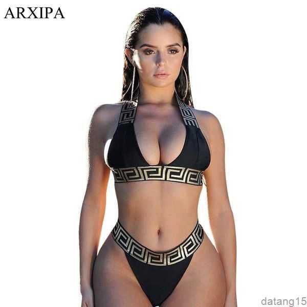 arxipa bikini sets for women bandage swimsuit crop swimwear thong bathing suit high cut beachwear solid print new bather 3 t40e, White;black
arxipa bikini sets for women bandage swimsuit crop swimwear thong bathing suit high cut beachwear solid print new bather 3 t40e, White;black