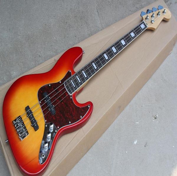 factory custom sunburst electric bass guitar with 4 stringsred tortoise pickguardrosewood fingerboardcan be customized8942967 
factory custom sunburst electric bass guitar with 4 stringsred tortoise pickguardrosewood fingerboardcan be customized8942967