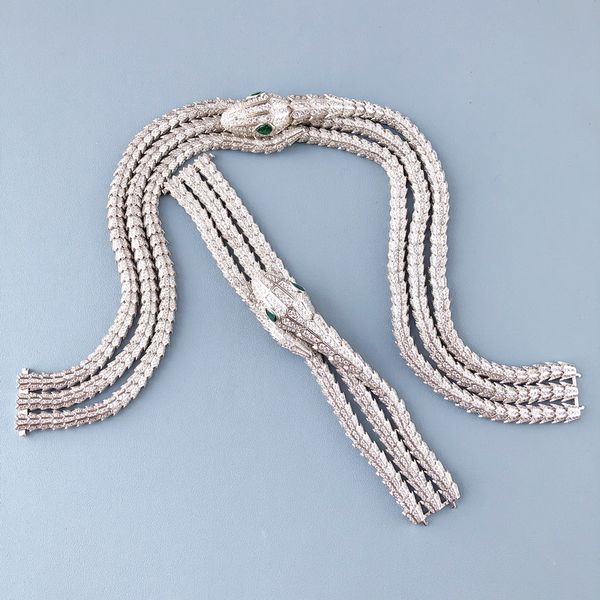 designer collection fashion style three layer thick bracelet necklace settings zircon diamond snake serpent dinner party choker jewelry sets, Silver
designer collection fashion style three layer thick bracelet necklace settings zircon diamond snake serpent dinner party choker jewelry sets, Silver