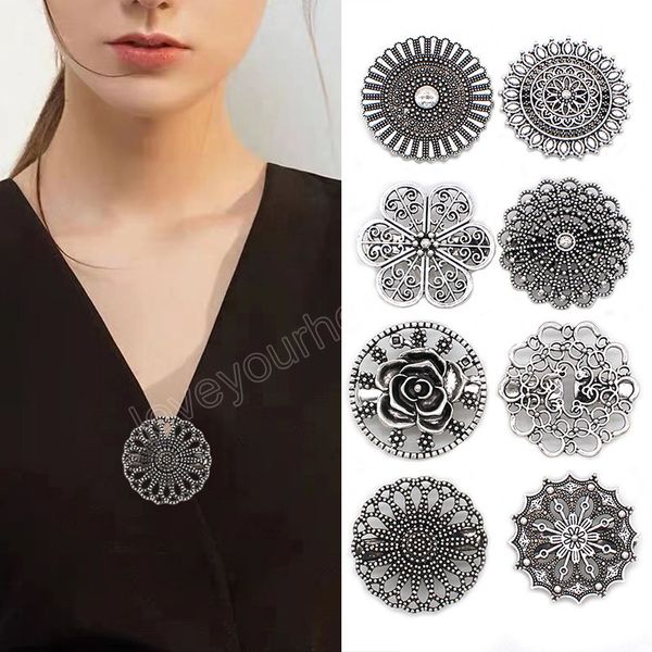 vintage hollow round shaped brooches for women cardigan clips knitwear sweater shawl clip brooches buckles flower pattern clip, Gray
vintage hollow round shaped brooches for women cardigan clips knitwear sweater shawl clip brooches buckles flower pattern clip, Gray