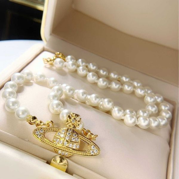 western empress dowager pearl vivian bracelet bone chain ouyang nana stone inlaid saturn ring necklace tiktok, Silver
western empress dowager pearl vivian bracelet bone chain ouyang nana stone inlaid saturn ring necklace tiktok, Silver