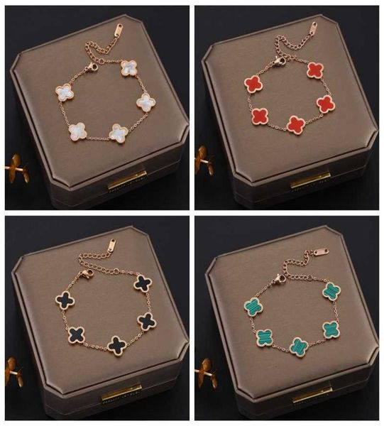 charm bracelets fashion design colorful clover charm bracelet 18k rose gold stainless steel jewelry for gift8678314, Golden;silver
charm bracelets fashion design colorful clover charm bracelet 18k rose gold stainless steel jewelry for gift8678314, Golden;silver